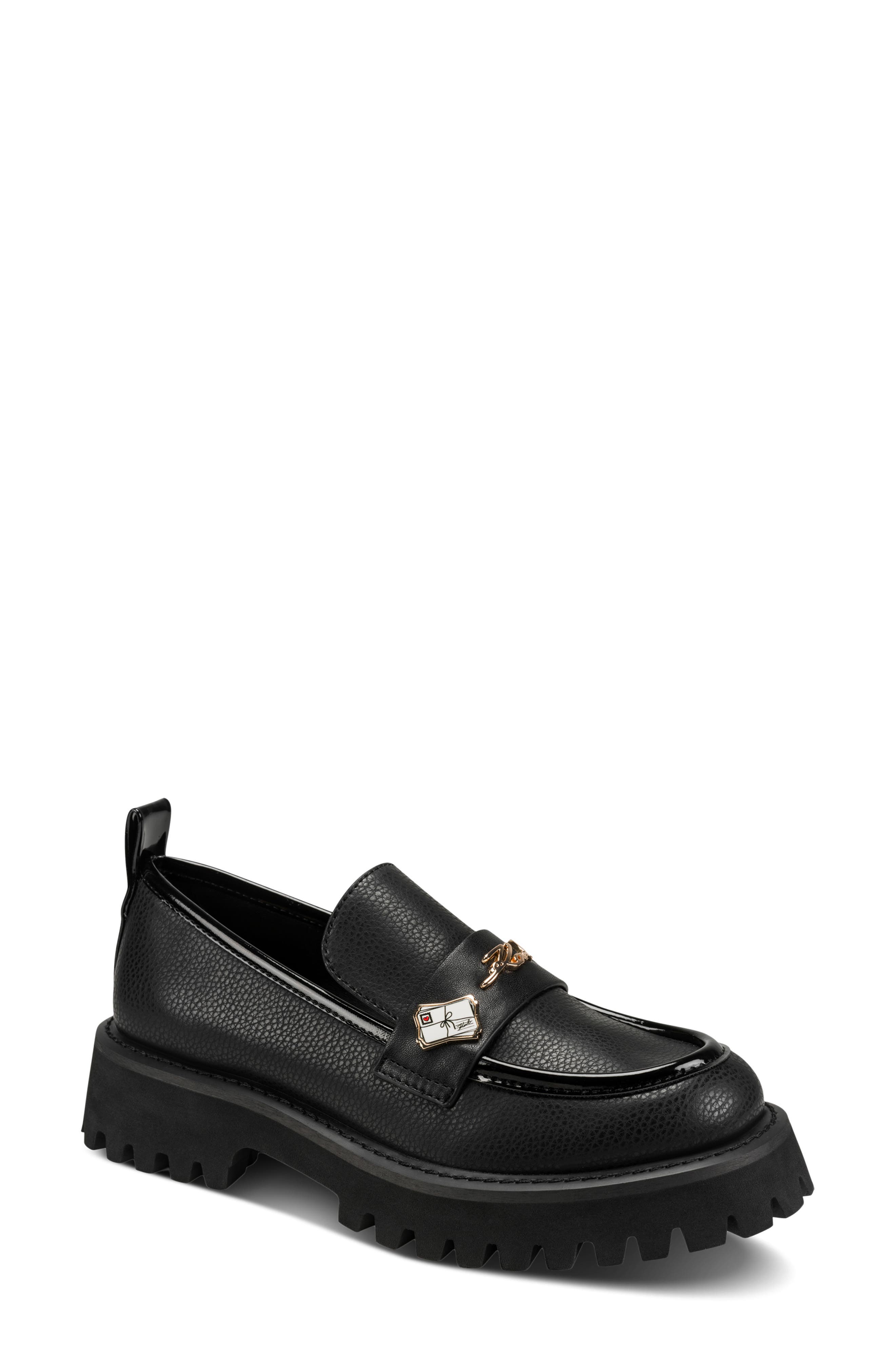 Greenly Platform Loafer, Main, color, BLACK