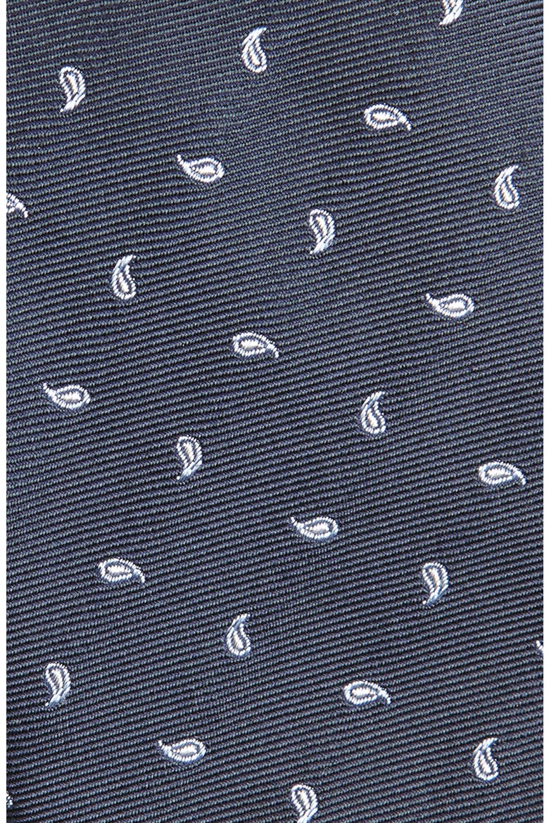 Paisley Silk Tie, Alternate, color, DARK BLUE