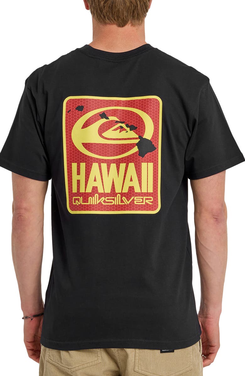 Quiksilver HI Quiki Islands Cotton Graphic T-Shirt, Alternate, color, Black