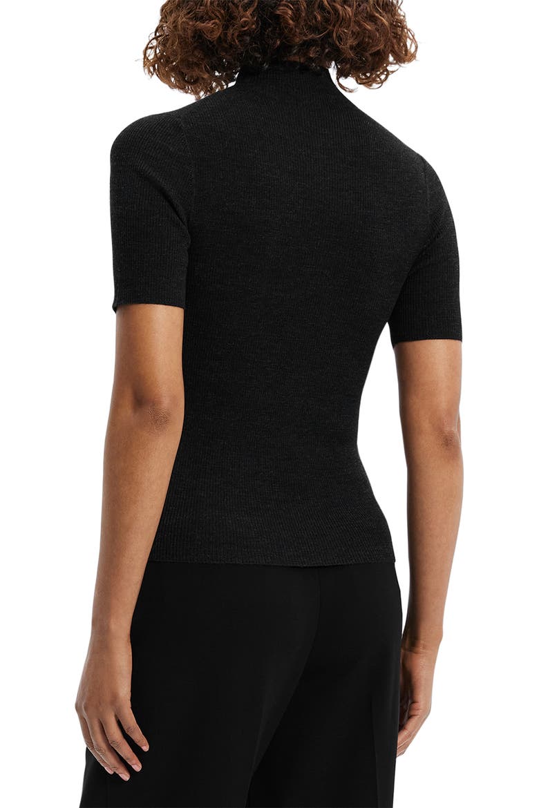 Leenda Merino Wool Mock Neck Sweater, Alternate, color, BLACK - 001