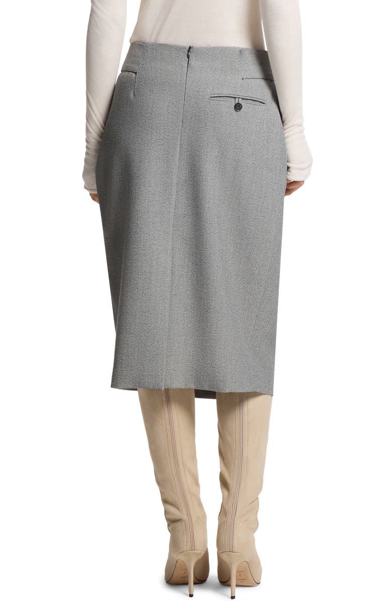 BOSS Vakava Tie Waist Skirt, Alternate, color, Silver Grey Sharkskin