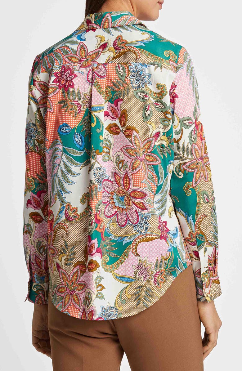 Foxcroft Charlie Floral Paisley Cotton Button-Up Shirt, Alternate, color, Multi Paisley