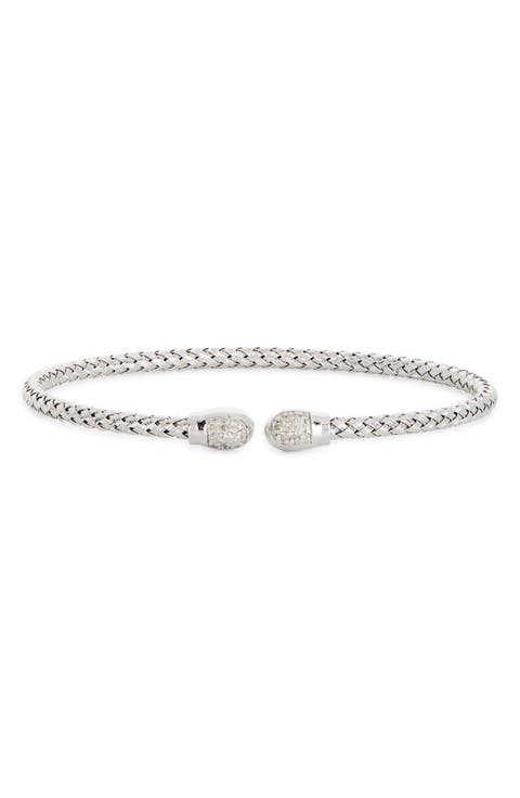 Diamond Woven Cuff Bracelet