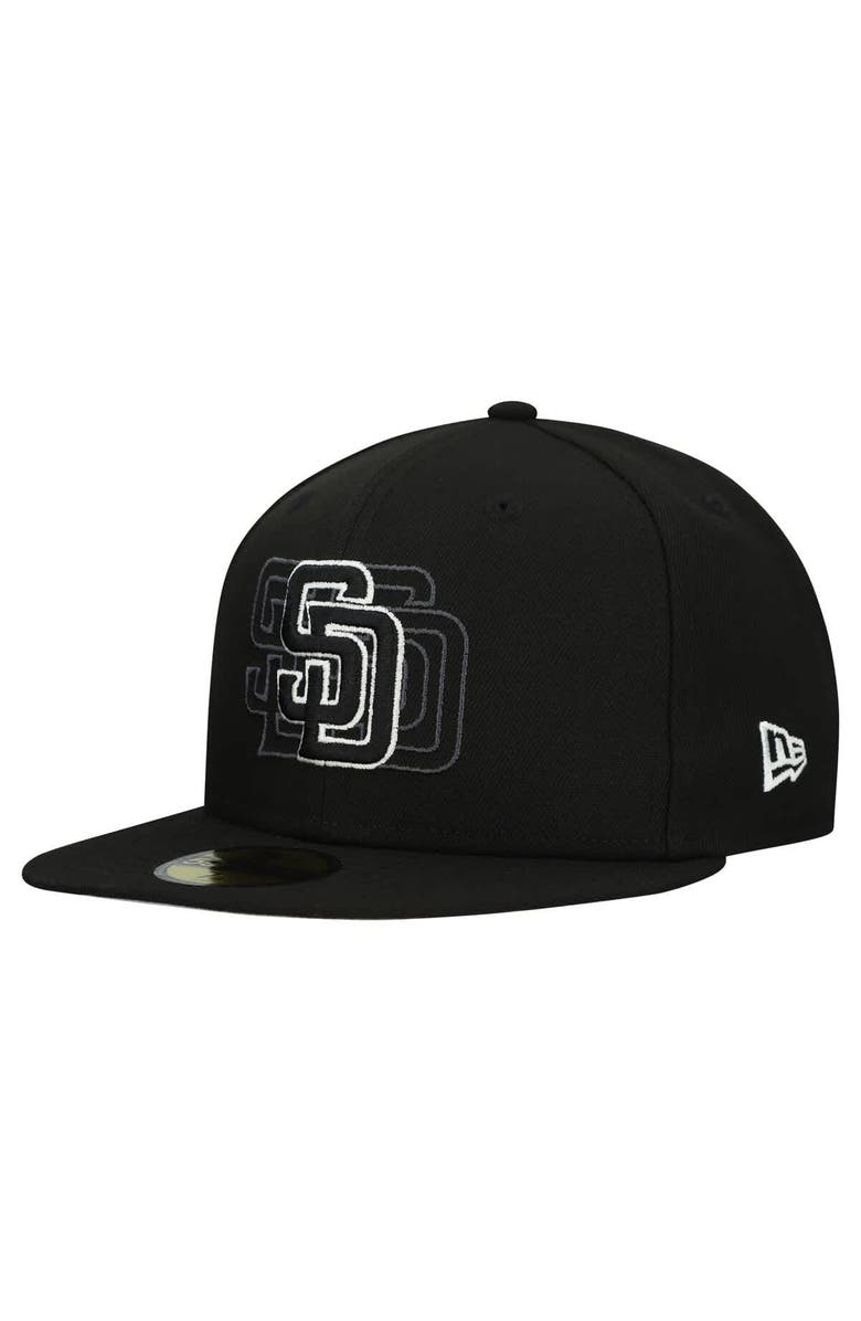 New Era Men's New Era Black San Diego Padres Tri-Hit 59FIFTY Fitted Hat, Main, color, 