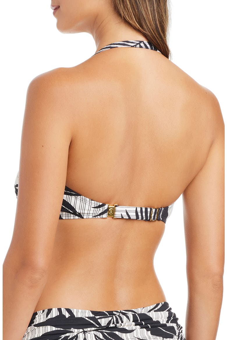 Twist Bandeau Bikini Top, Alternate, color, BLACK