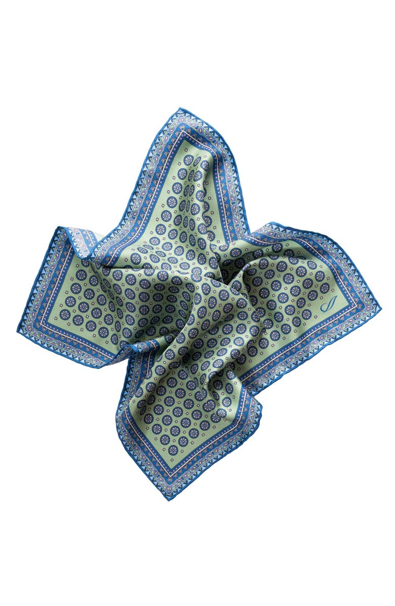 Elizabetta Imola - Silk Pocket Square for Men, Alternate, color, Pistachio