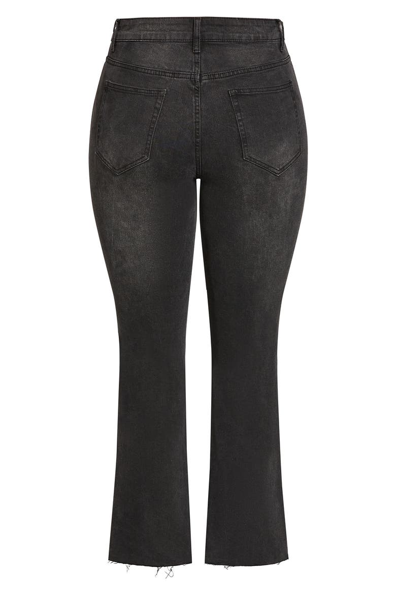 Harley Crop Flare Jeans, Alternate, color, BLACK WASH