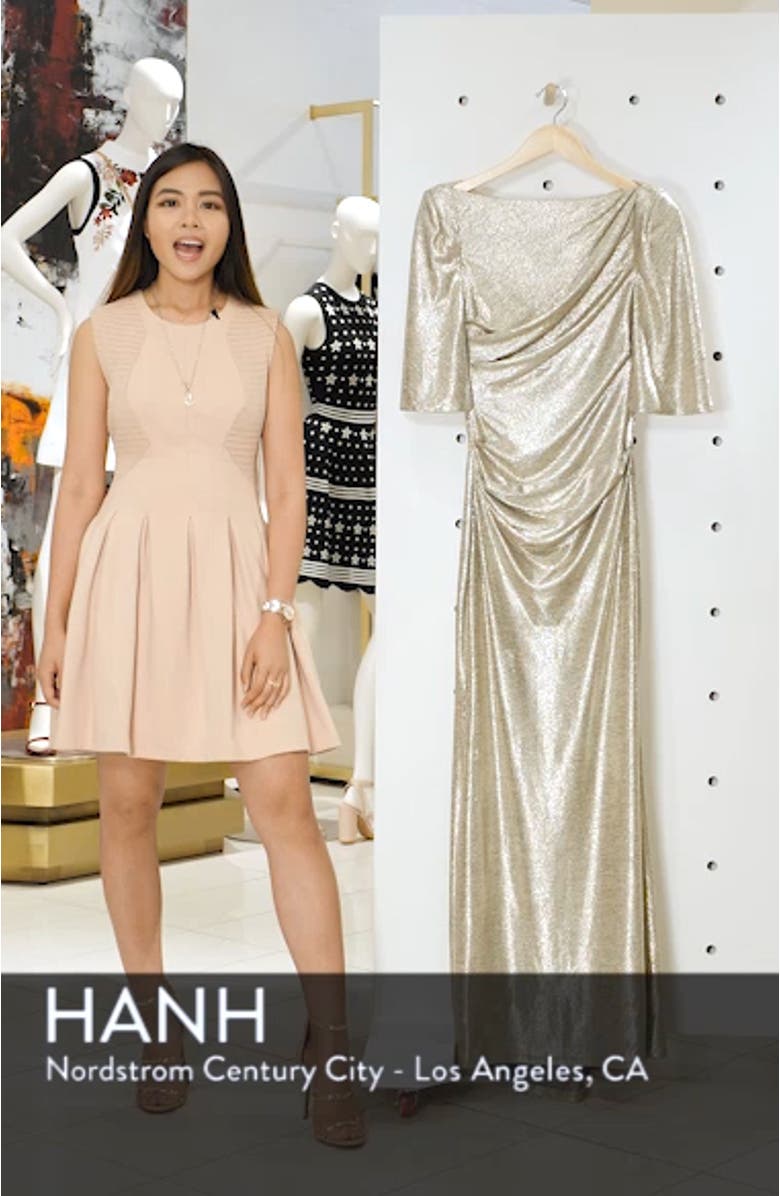 Metallic Cape Gown, sales video thumbnail