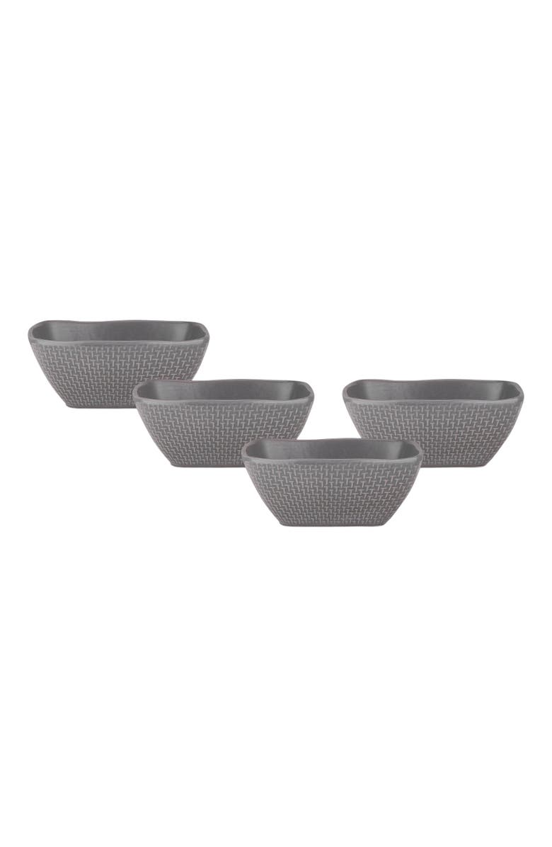 Stone Lain Olivia Stoneware 4-Piece Bowl Set, Main, color, Gray