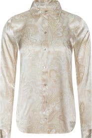 L'AGENCE Tyler Paisley Silk Shirt