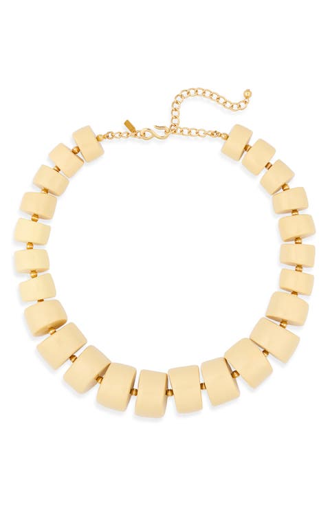 Faux Ivory Statement Necklace