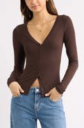 BP. Rib Knit V-Neck Cardigan
