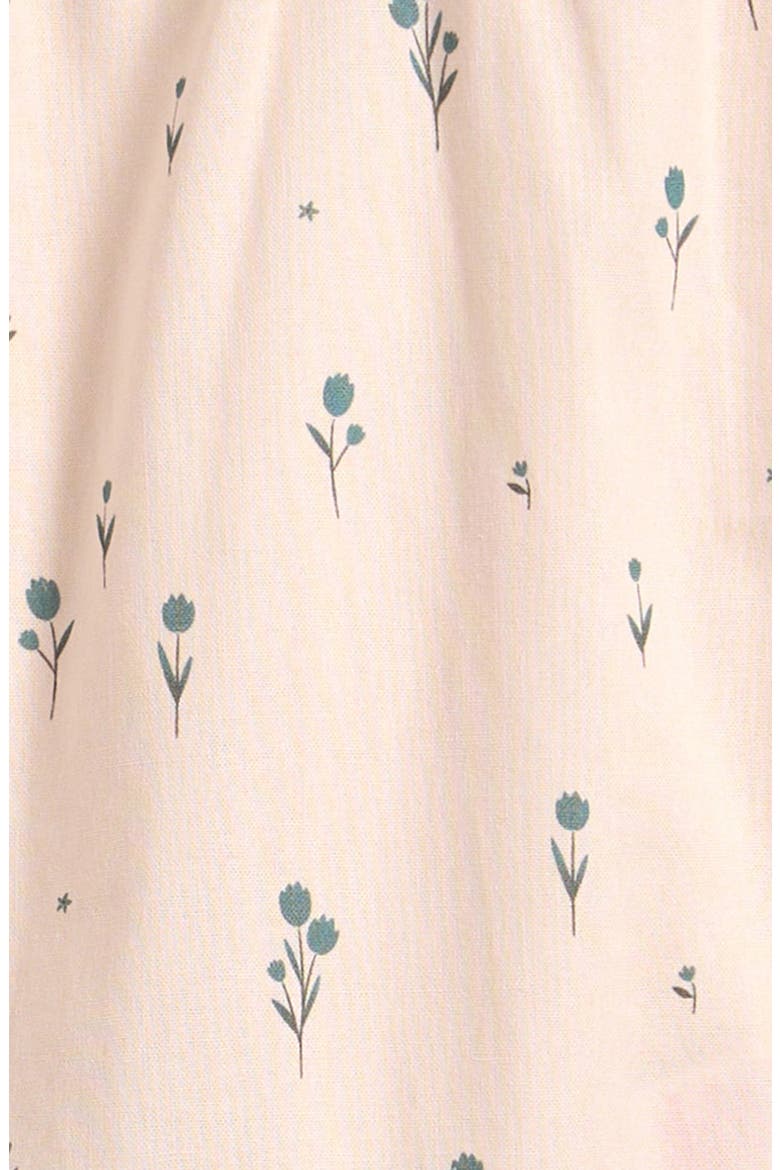 Blue Tulip Print Organic Cotton Romper, Alternate, color, LIGHT PINK