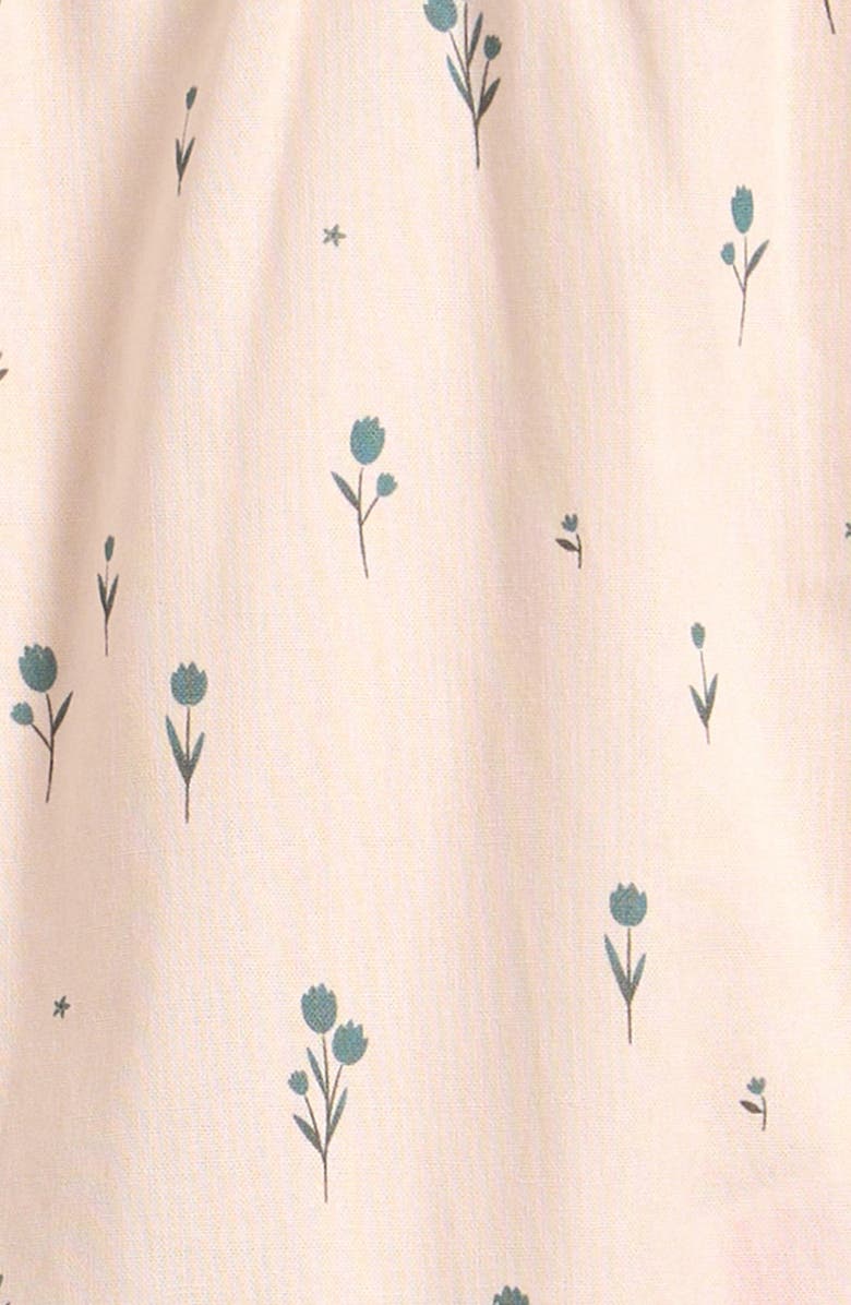 Petit Lem Blue Tulip Print Organic Cotton Romper, Alternate, color, Light Pink