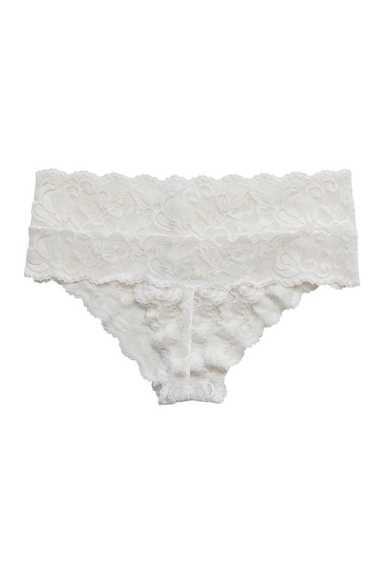 Vela High Waist Brazilian Panties, Alternate, color, WHITE