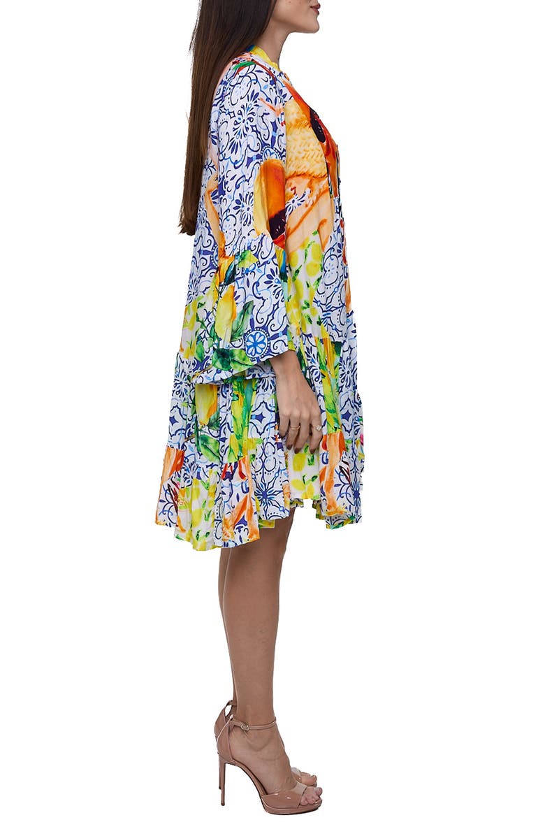 RANEES Cotton Tiered Cover-Up, Alternate, color, Yellow