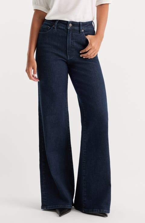 Good Waist High Waist Wide Leg Palazzo Jeans