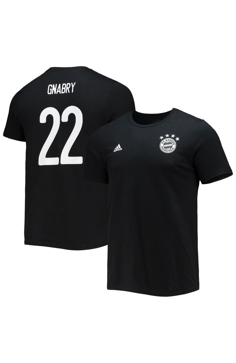 adidas Men's adidas Serge Gnabry Black Bayern Munich Amplifier Name & Number T-Shirt, Main, color, 