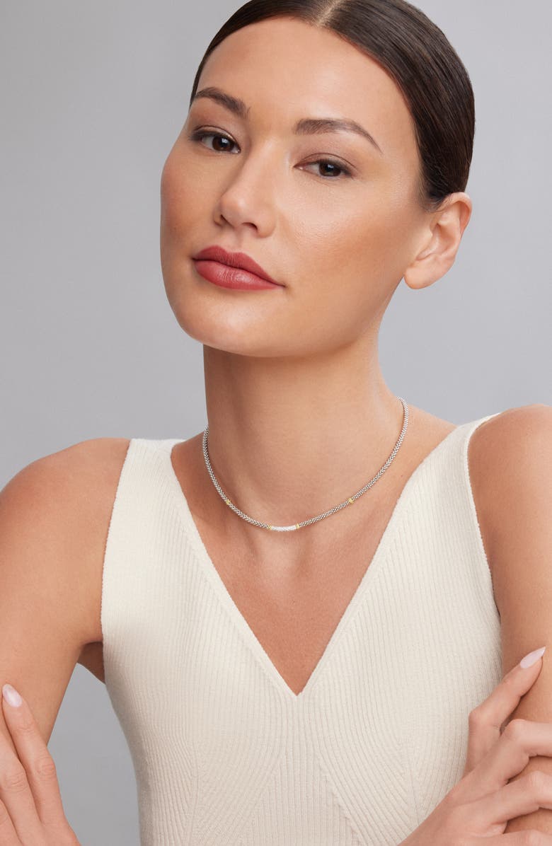 LAGOS Lux Diamond Rope Necklace, Alternate, color, Silver/ Diamond