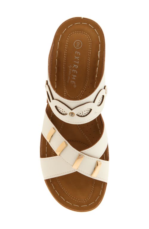 Extreme By Eddie Marc Buckle Wedge Slide Sandal