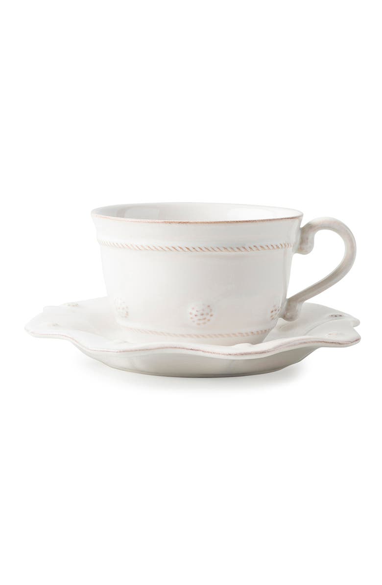 Juliska Berry & Thread Whitewash 5-Piece Place Setting with Teacup, Alternate, color,