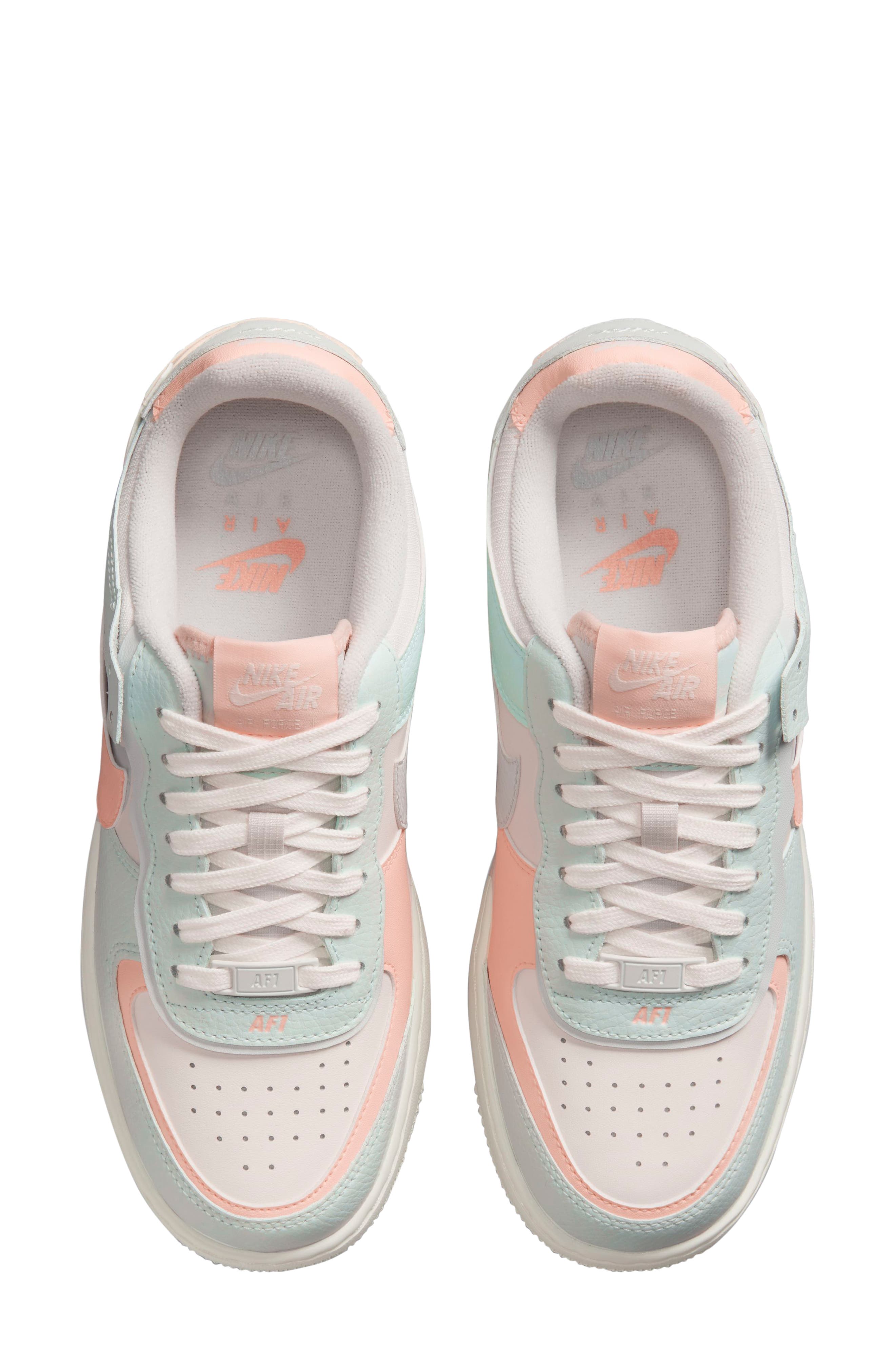 Air Force 1 Shadow Sneaker, Alternate, color, SAIL/ BARELY GREEN/ CRIMSON