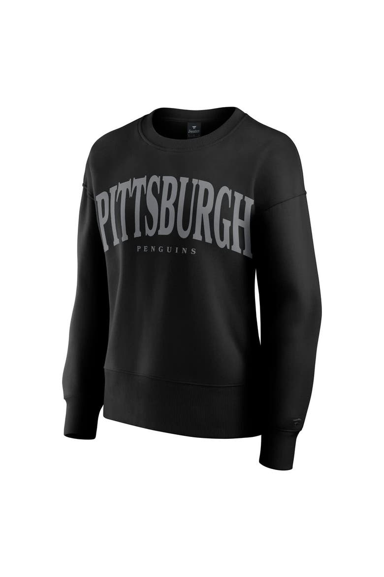 Women's Fanatics  Black Pittsburgh Penguins Elements Flow Pullover Sweatshirt, Alternate, color, Black