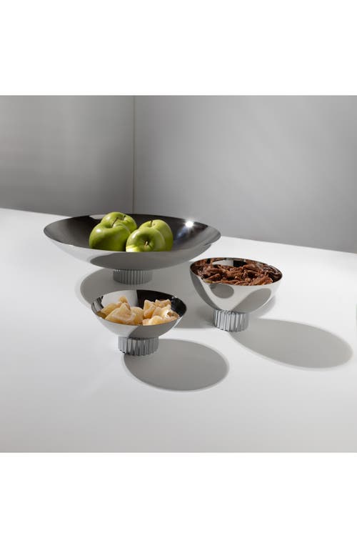 Anna New York Striations Fruit Bowl In Silver