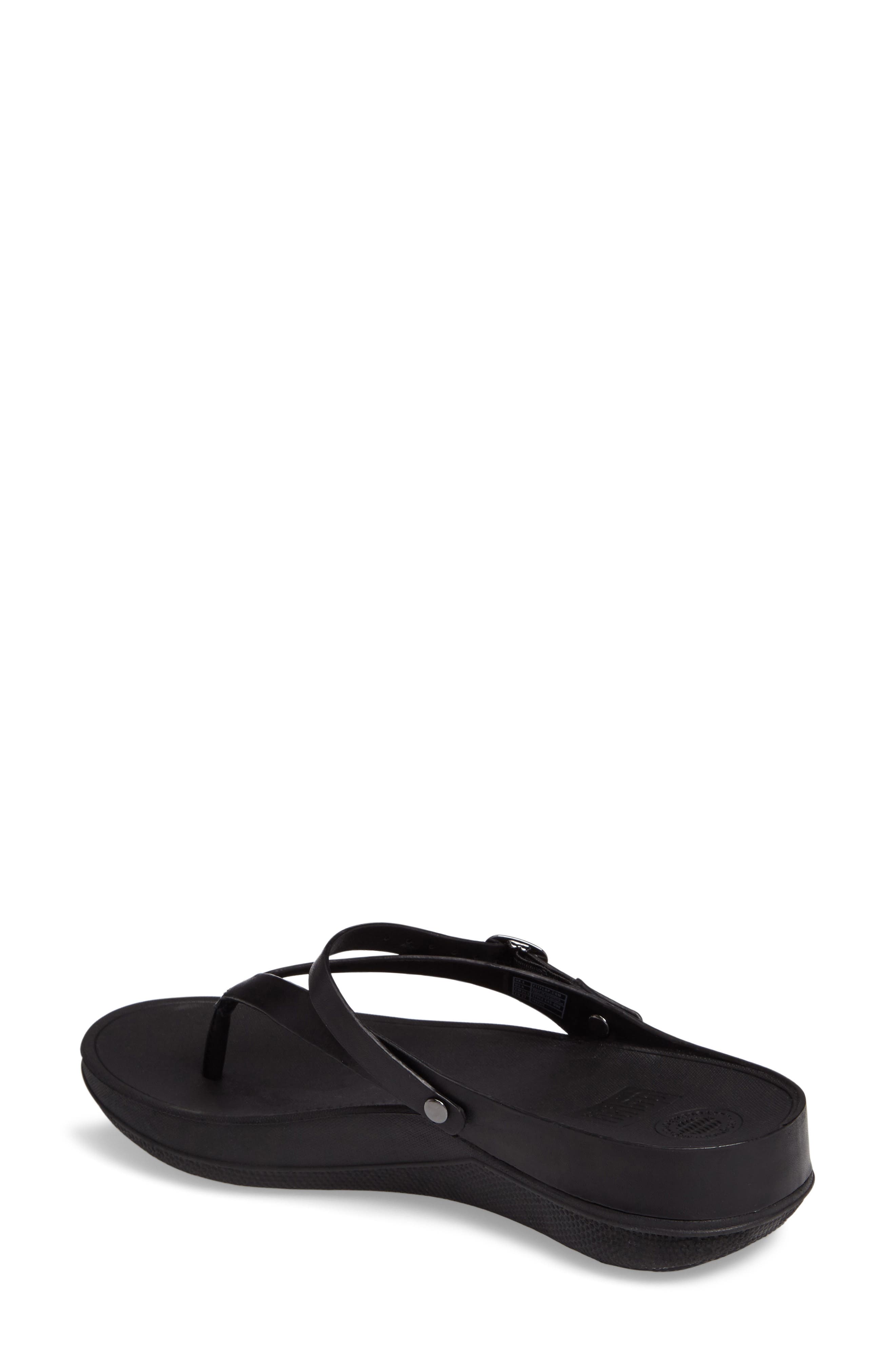 FitFlop Flip Sandal, Alternate, color, All Black Leather