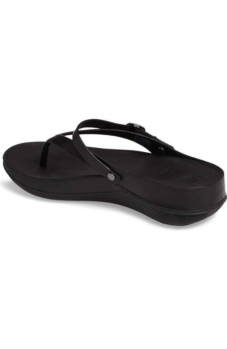 FitFlop Flip Sandal, Alternate, color, All Black Leather