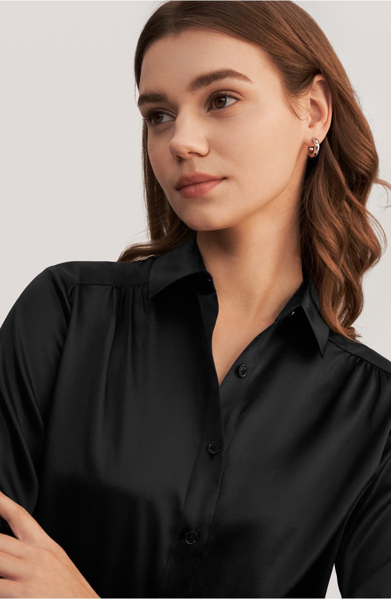 Lilysilk Long Sleeves Collared Silk Blouse, Alternate, color,