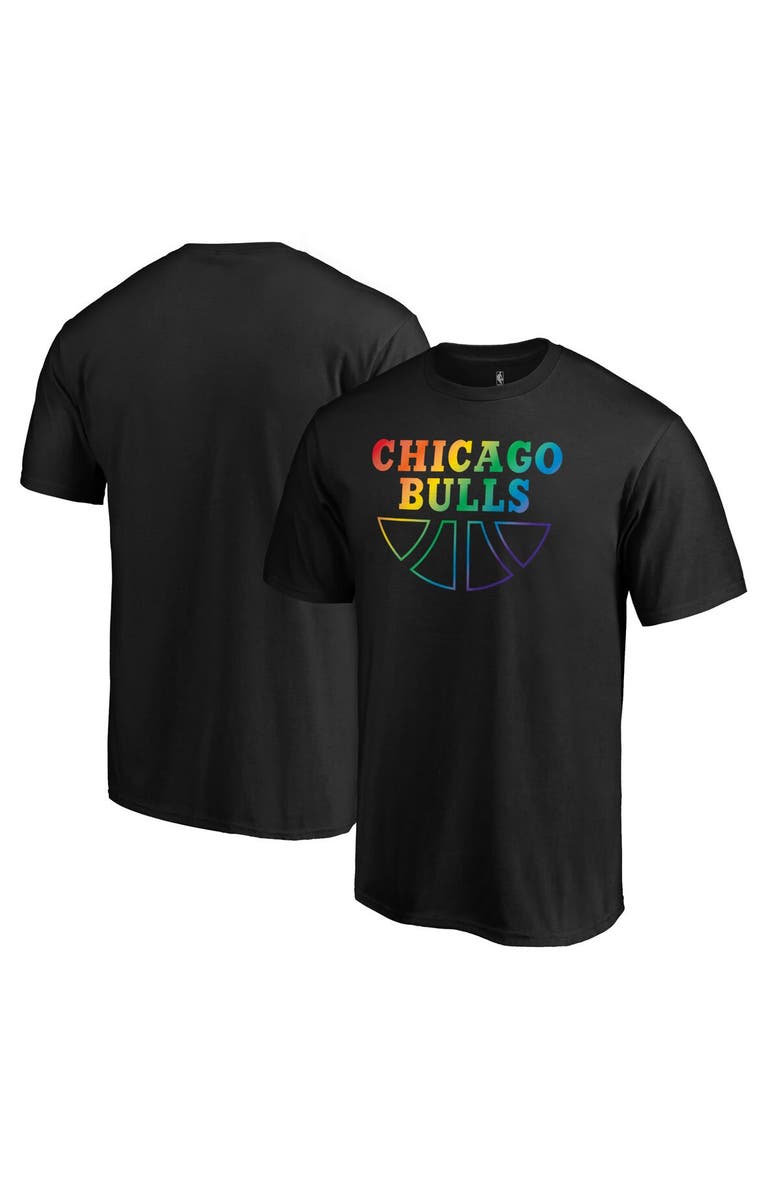 FANATICS Men's Fanatics Branded Black Chicago Bulls Team Pride Wordmark T-Shirt, Main, color, Black