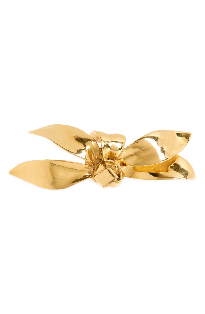 Balenciaga Bloom Pinky Ring, Alternate, color, Shiny Gold