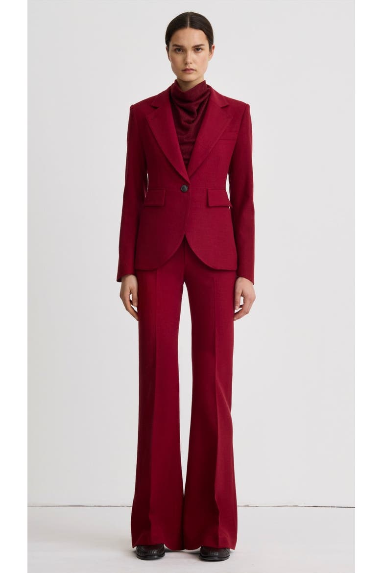Seamed Blazer, Main, color, Garnet Fleck