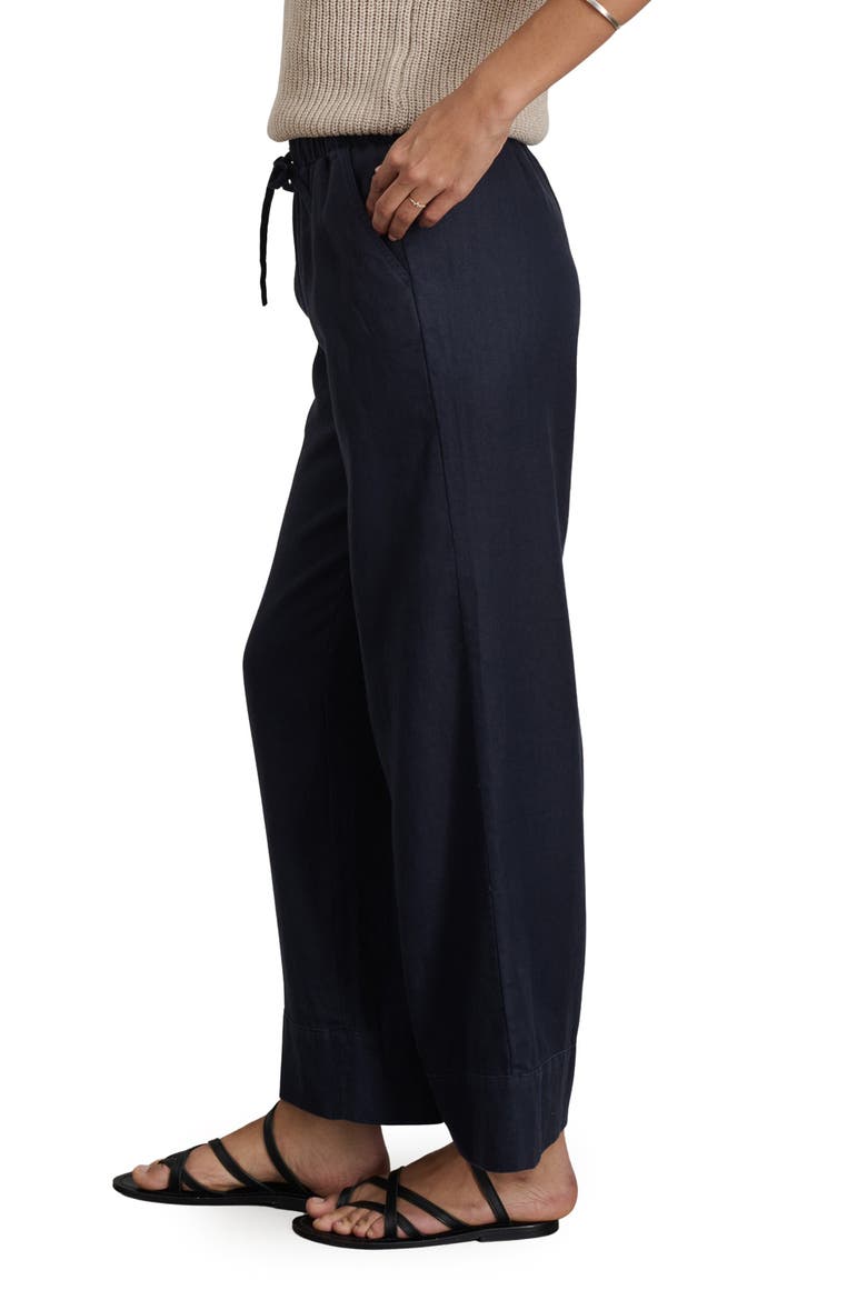 Riley Linen Wide Leg Pants, Alternate, color, DARK NAVY
