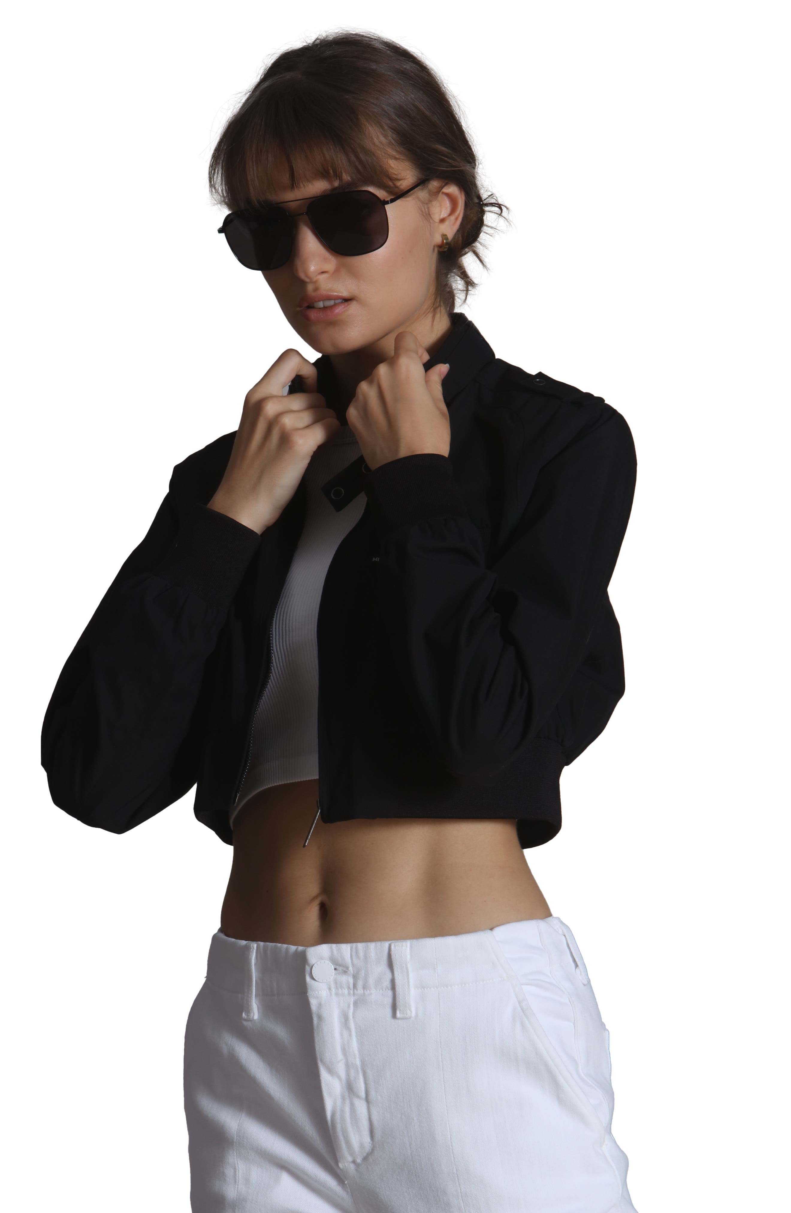 Women's Mini Cropped Racer Jacket - image 2