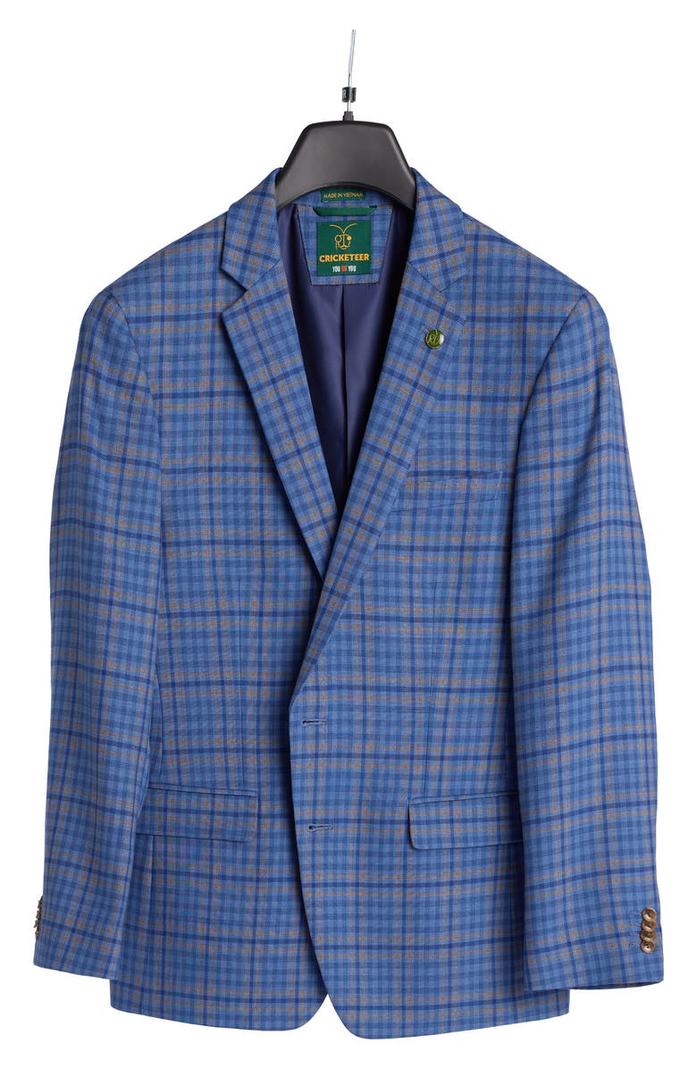 CRICKETEER Check Wool Blend Sport Coat, Alternate, color, Blue