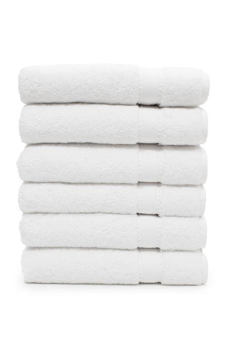 Sinemis Terry 6-Piece Hand Towel Set - White