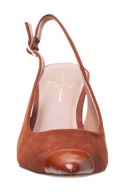 Linea Paolo Niyka Pointed Toe Slingback Pump In Brown