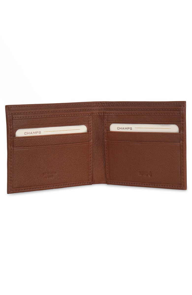 CHAMPS Onyx Leather RFID Bifold Wallet, Alternate, color, Brown