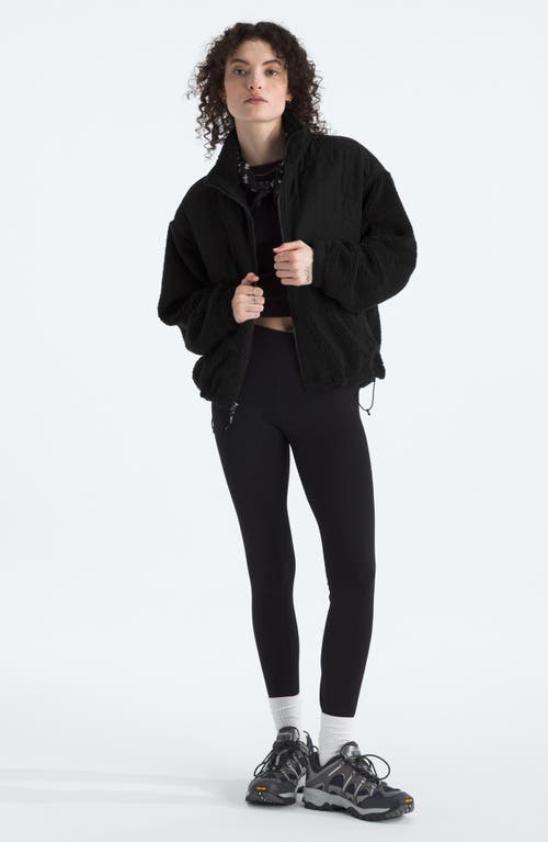 The North Face Cabin Fleece Hooded Jacket In Black