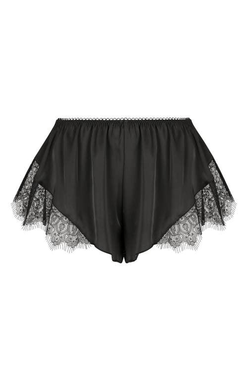 KAT THE LABEL KAT THE LABEL DARCY LACE TRIM SATIN TAP SHORTS