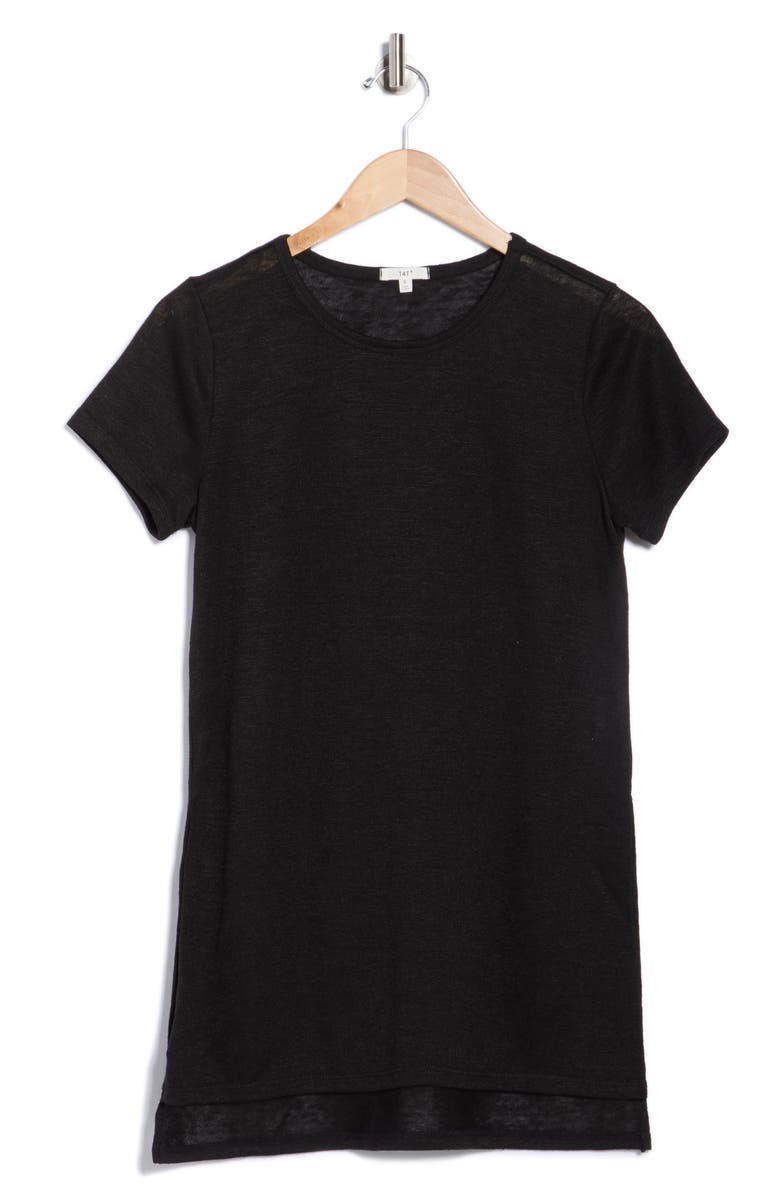 Threads 4 Thought Knit Organic Cotton Blend High-Low Top, Alternate, color, Black