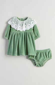 Nordstrom Cotton Blend Velour Dress & Bloomers