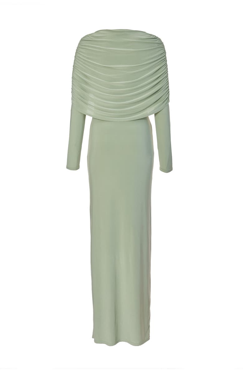 QUIZ ITY Maxi Dress with Draping, Alternate, color, 