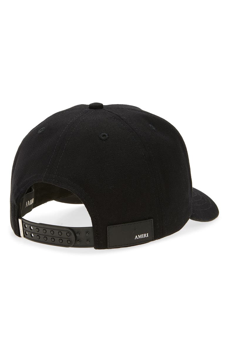AMIRI MA Logo Cotton Canvas Snapback Baseball Cap, Alternate, color, Black