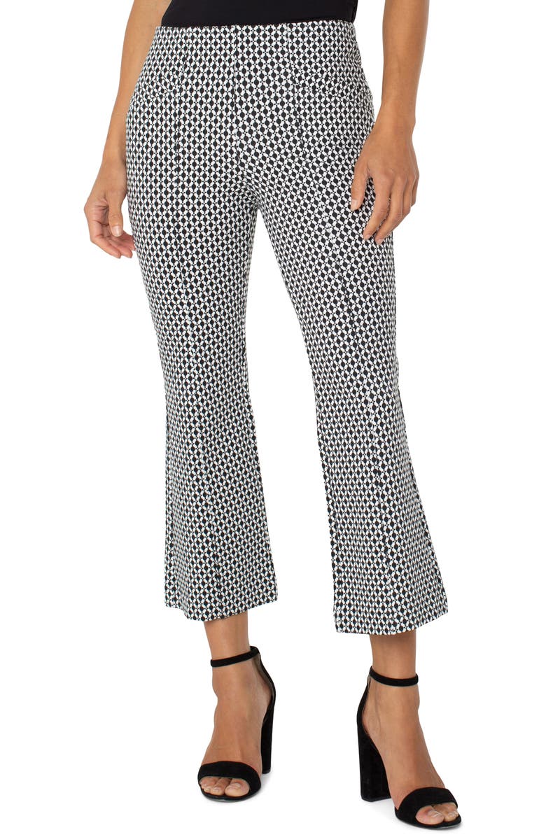 Liverpool Los Angeles Stella Geo Print Pull-On Kick Flare Knit Pants, Alternate, color, 