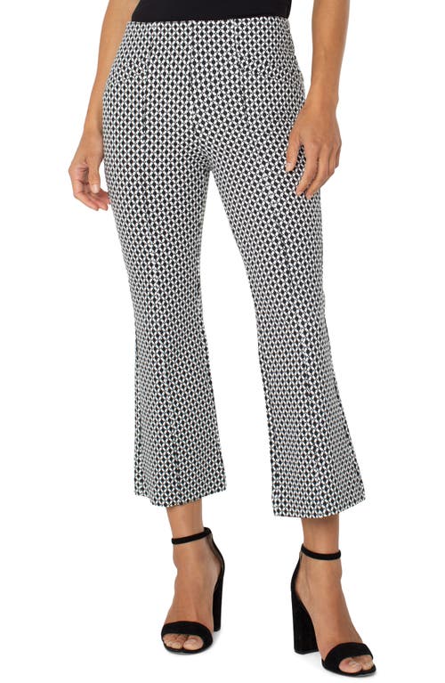 Shop Liverpool Los Angeles Stella Geo Print Pull-on Kick Flare Knit Pants In Black/white Batik