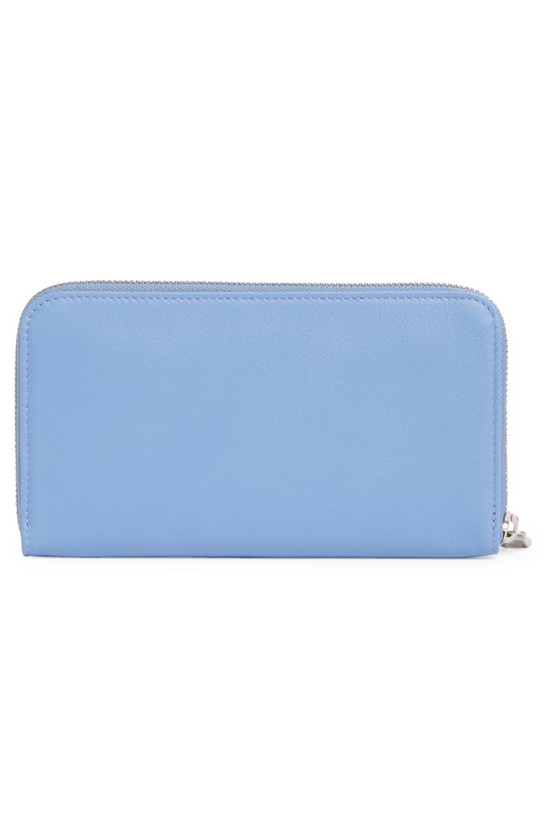 Longchamp Le Pliage Leather Wallet, Alternate, color, Blue Mist