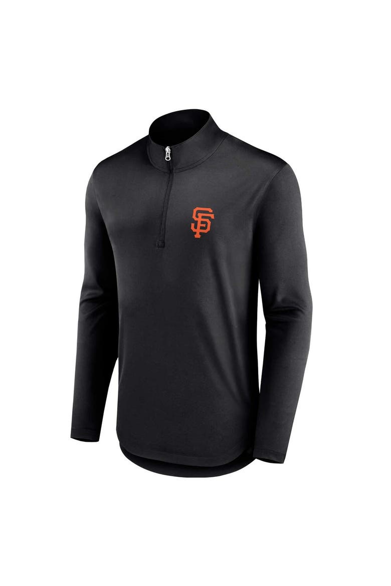 Men's Fanatics Branded Black San Francisco Giants Quarterback Quarter-Zip Top, Alternate, color, Black
